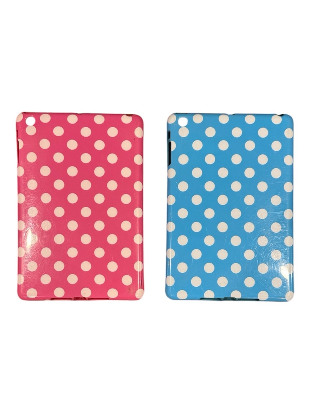 iPad Mini Cases: Pink and Blue Polka Dot- Bundle of 2